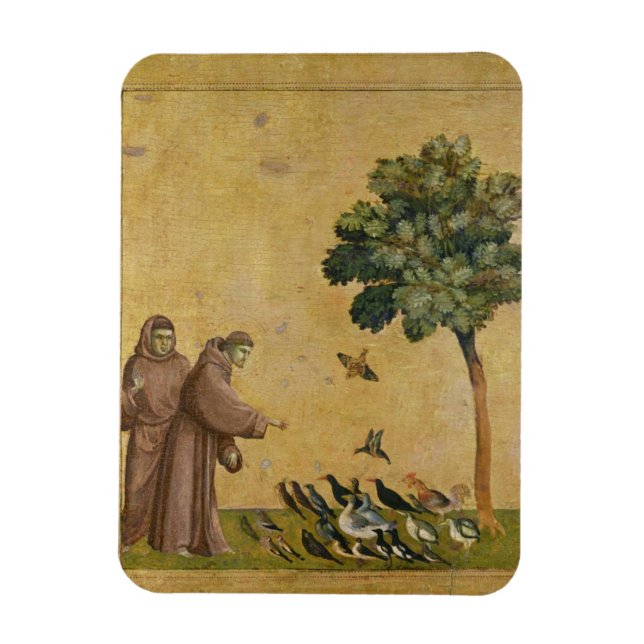 Magnet Flexible Saint François d'Assise prêchant aux oiseaux (Vertical)