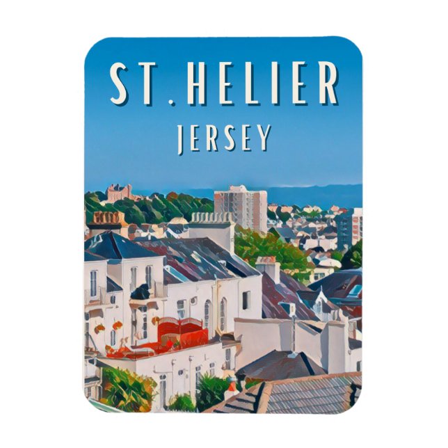 Magnet Flexible Saint Helier, la ville côtière (Vertical)