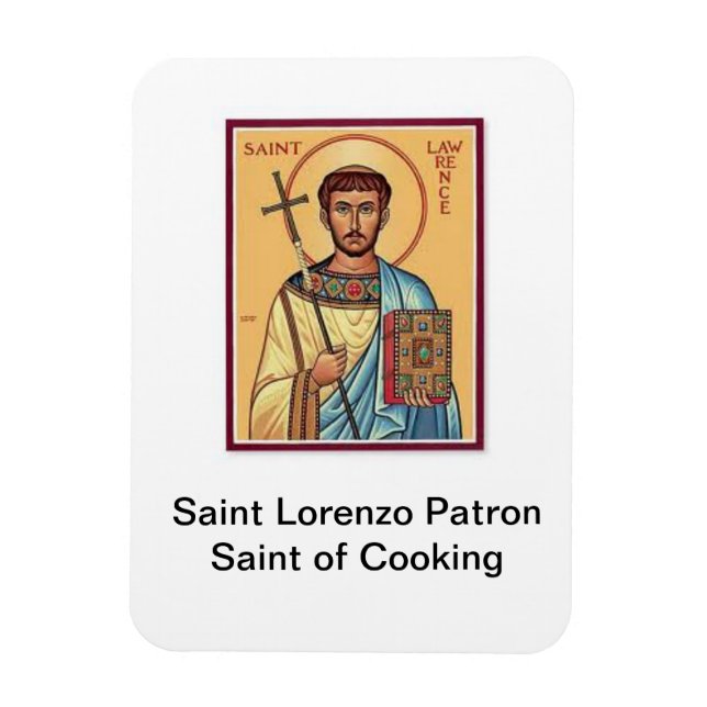 Magnet Flexible Saint Lorenzo Patron Saint de la Cuisine aimant (Vertical)