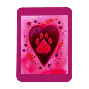 Magnet Flexible Saint Valentin - "L'amour du chiot"