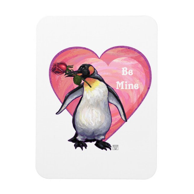 Magnet Flexible Saint-Valentin Penguin (Vertical)