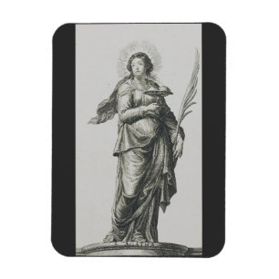 Magnet Flexible Sainte Agathe de Sicile Grâce Volcanique Art