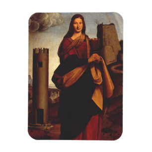 Magnet Flexible Sainte-Barbe Icône Sacrée Art Graphique