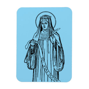 Magnet Flexible Sainte Hildegarde de Bingen Mystique Médiévale