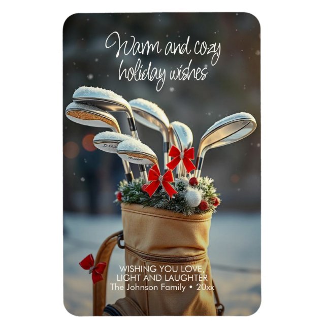 Magnet Flexible Saison hivernale de Snowy Golf (Vertical)