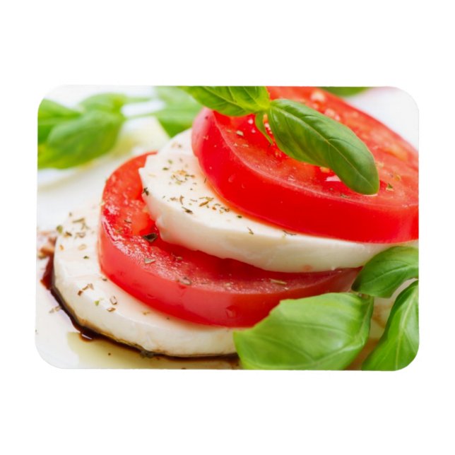 Magnet Flexible Salade Caprese. Tranches de tomates et de mozzarel (Horizontal)