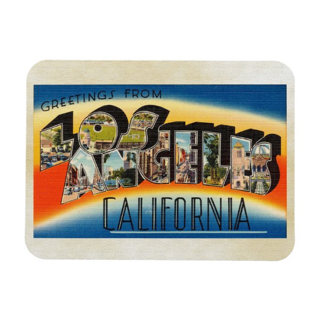 Magnet Flexible Salutations de Los Angeles California (Horizontal)