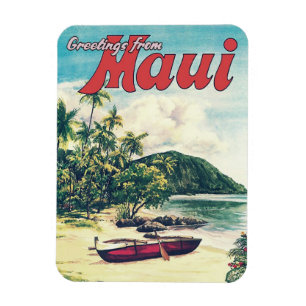 Magnet Flexible Salutations De Maui, Hawaii