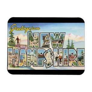 Magnet Flexible Salutations de nouveau voyage de Hampshire_Vintage