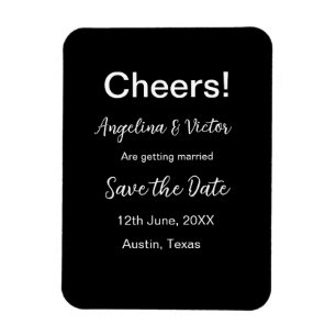 Magnet Flexible Salutations enregistrer la date simple minimaliste