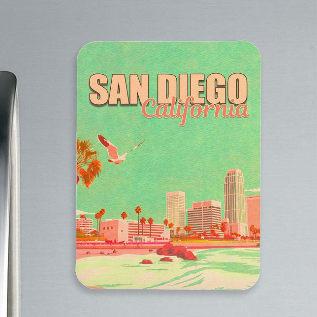 Magnet Flexible San Diego California Downtown Souvenirs 1950 (Créateur téléchargé)