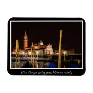 Magnet Flexible San Giorgio Maggiore à la nuit, Venise, Italie