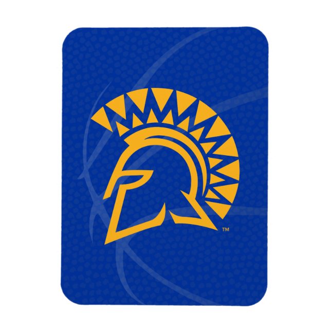 Magnet Flexible San Jose State Spartans State Basket (Vertical)