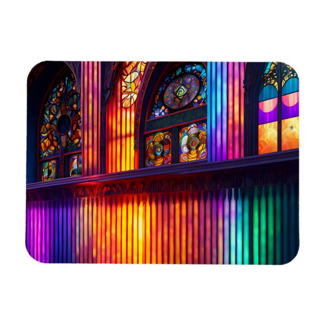Magnet Flexible Sanctuaire | Rainbow Church intérieur (Horizontal)