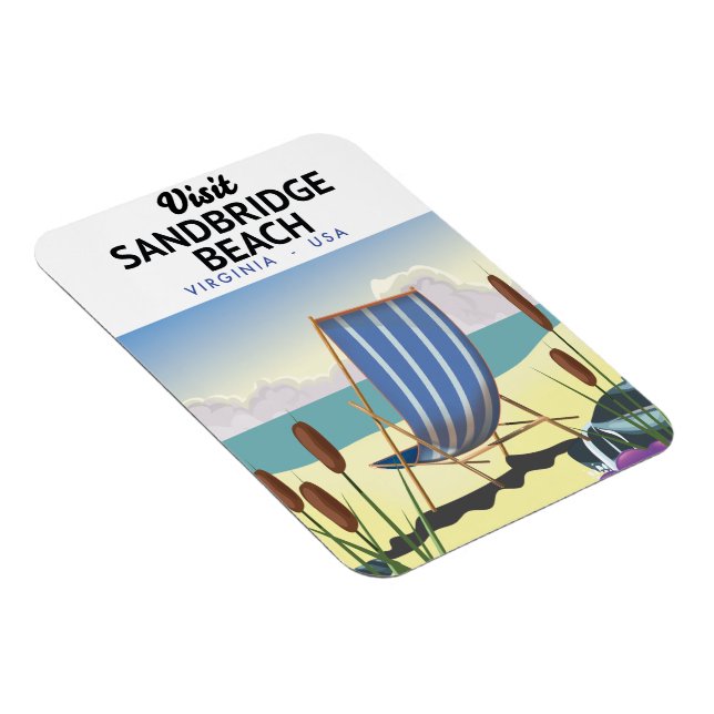 Magnet Flexible Sandbridge Beach Virginia USA, (Côté Droit)
