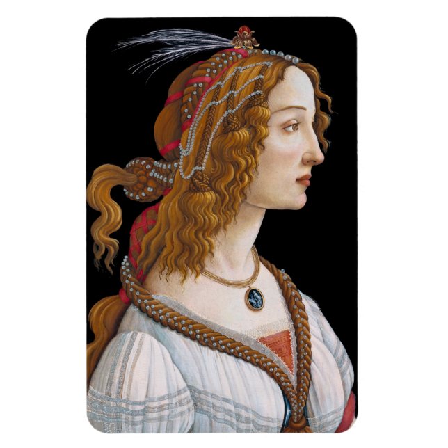 Magnet Flexible Sandro Botticelli - Portrait de Simonetta Vespucci (Vertical)
