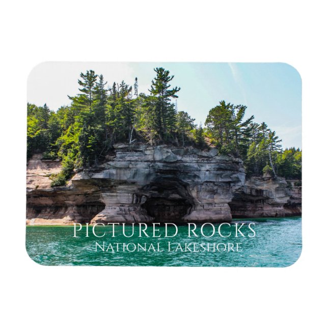 Magnet Flexible Sandstone Bluffs, Grottes, Rocks Pictures, Michiga (Horizontal)