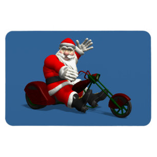 Magnet Flexible Santa Claus On Trike