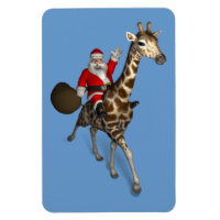 Santa Claus Sur La Giraffe