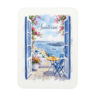 Magnet Flexible Santorin Grèce Voyage Rétro