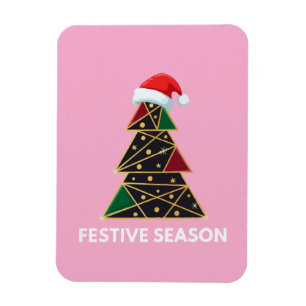 Magnet Flexible Sapin de Noël Géométrique Moderne Élégant Festif