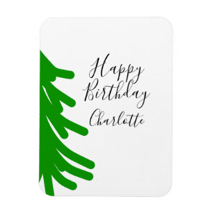 Magnet Flexible Sapin de Noël vert joyeux anniversaire décembre hi