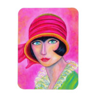 Sassy Flapper Girl Hot rose Casquette Roaring Anné