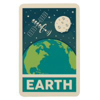 Satellite Earth Retro Galaxy
