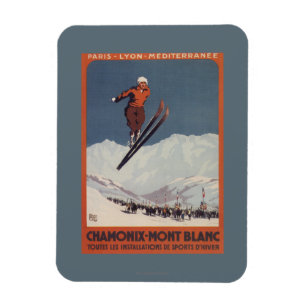 Magnet Flexible Saut à ski - Affiche de Promo olympique PLM