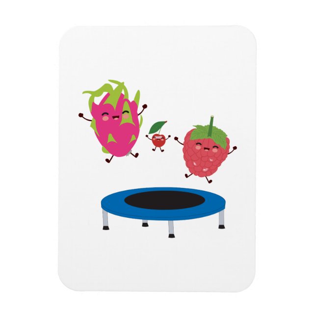 Magnet Flexible Sauts De Fruits Sur Trampoline (Vertical)