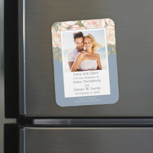 Magnet Flexible Sauvegarder la date de mariage Élégant Moderne Ble