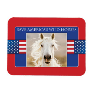 Magnet Flexible Sauvez les chevaux sauvages de l'Amérique Flexi Ma