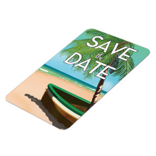 Magnet Flexible Save the Date vintage fishing boat