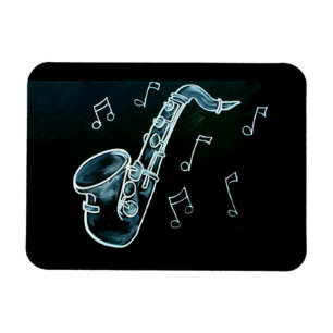 Magnet Flexible Saxophone et notes de musique