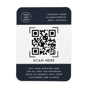 Magnet Flexible Scan de code QR   Logo commercial promotionnel 