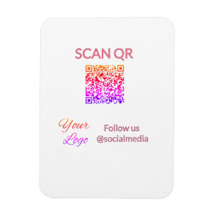 Magnet Flexible Scanner pour afficher le menu restaurant hôtel QR 