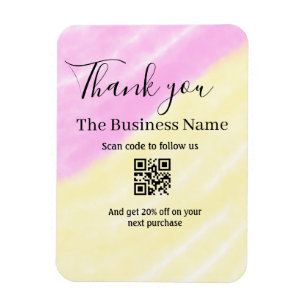 Magnet Flexible Scannez le QR pour nous suivre merci code de réduc