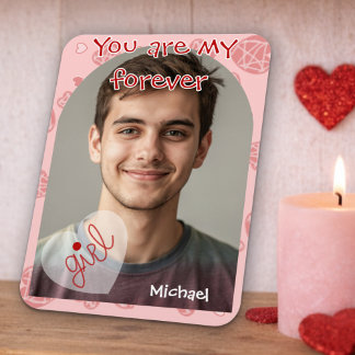 Magnet Flexible Scattered Red Hearts Valentine Card