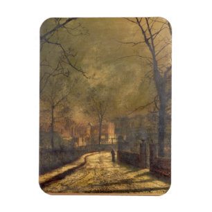 Magnet Flexible Scène d'automne, Leeds, 1874 (huile à bord)