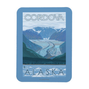 Magnet Flexible Scène de glacier - Cordova, Alaska