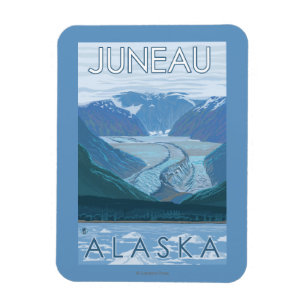 Magnet Flexible Scène de glacier - Juneau, Alaska