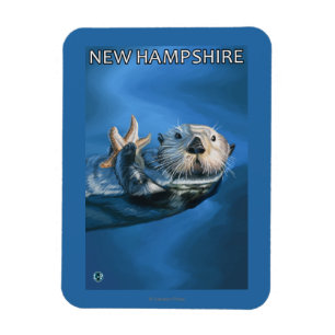 Magnet Flexible Scène de Otter de mer du New Hampshire