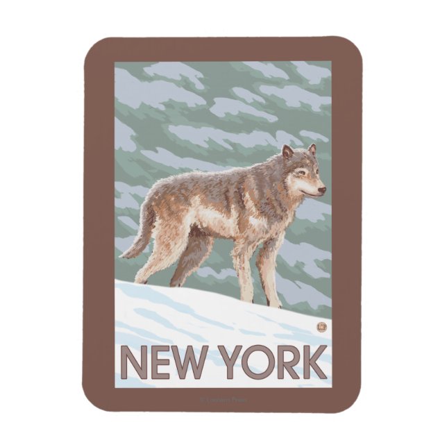 Magnet Flexible Scène New YorkWolf (Vertical)