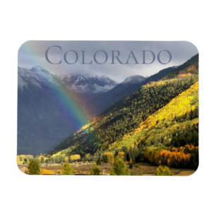 Magnet Flexible Scenic Colorado Autumn Rainbow and Aspens