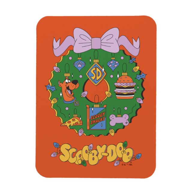 Magnet Flexible Scooby-Doo Holiday Snack Wreath Graphic (Vertical)