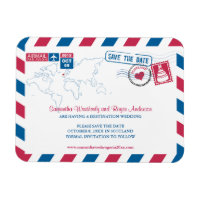 SCOTLAND Air Mail Wedding Enregistrer la date 3x4