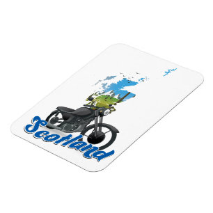 Magnet Flexible Scotland Motorcycle carte voyage poser