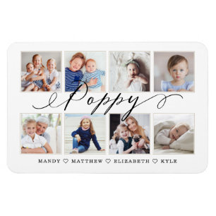 Magnet Flexible Script de Poppy moderne Collage photo pour petit