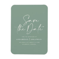 Script décontracté sauge vert typographie mariage