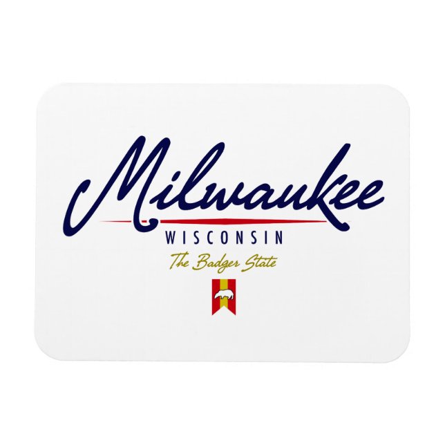 Magnet Flexible Script Milwaukee (Horizontal)